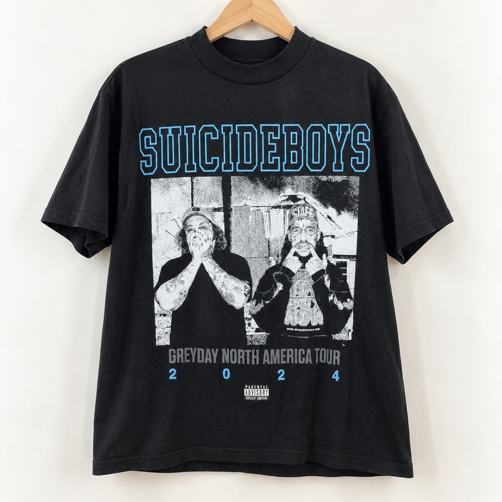 Suicideboys‎ G59 Goth Streetwear T-Shirt Mens Large Greyday 2024 Tour Aesthetic